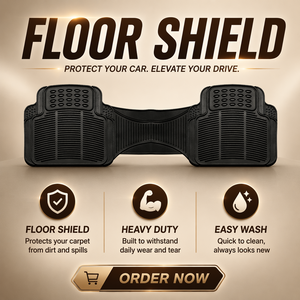 Tapis de sol arrière noir pour voitures, camions, berlines et SUV - Product Image 1
