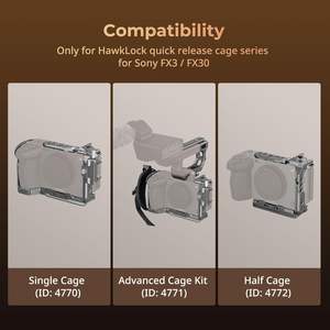 Pour SMALLRIG <span class=keywords><strong>USB</strong></span>-C et multi-pince de câble support de tableau de bord pour <span class=keywords><strong>Sony</strong></span> FX3/FX30 HawkLock Cage à dégagement rapide 4770/4771/4772-4829 - Product Image 2