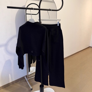 <span class=keywords><strong>Pantaloni</strong></span> Sportivi Casual da Donna <span class=keywords><strong>Bianchi</strong></span> con Gamba Larga, Vita Media e Coulisse, in Maglia con Patchwork, per Autunno - Product Image 2