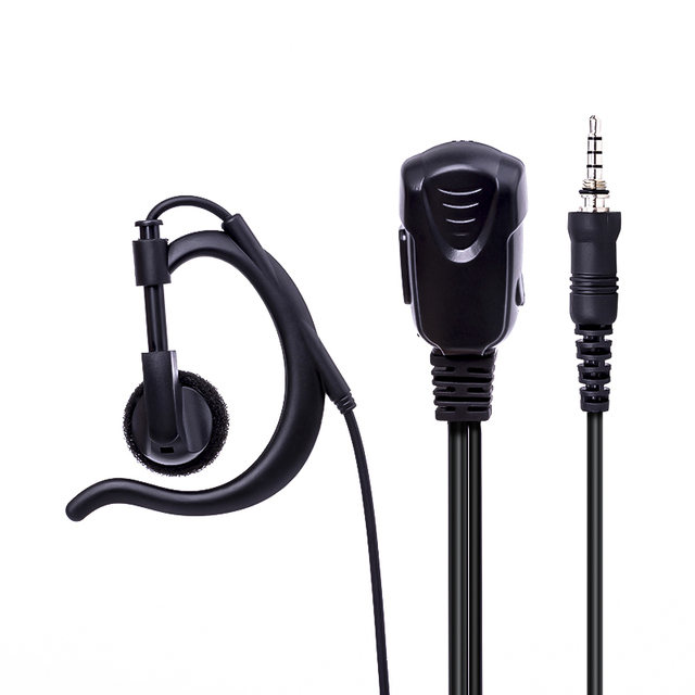 Professional 3.5mm Wired In-ear Earphones with Fixed Clip Microphone Headset for Intercommunication