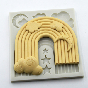 Moule en silicone coloré 3d, 1 pièce, pour décoration de gâteaux de fête d'anniversaire pour bébé, outils de pâtisserie pour fondant, à chocolat, à bonbons - Product Image 6