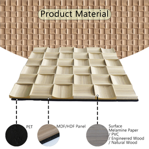 Hiện Đại Mô Hình Hình Học Dễ Dàng Cài Đặt Akupanel PVC Veneer <span class=keywords><strong>MDF</strong></span> Bảng Tường 3D Mosaic Acoustic Tường Bảng Điều Chỉnh Cho Nhà Studio - Product Image 2