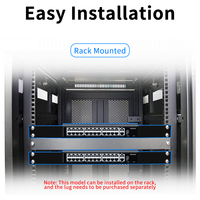 HORACO 902-AF-242G Commutateur PoE 26 ports 100MBase-T 2 Gigabit Uplink 300W 1U Rackable Capacité 8,8 Gbit/s Prise en charge VLAN Caméra IP/NVR