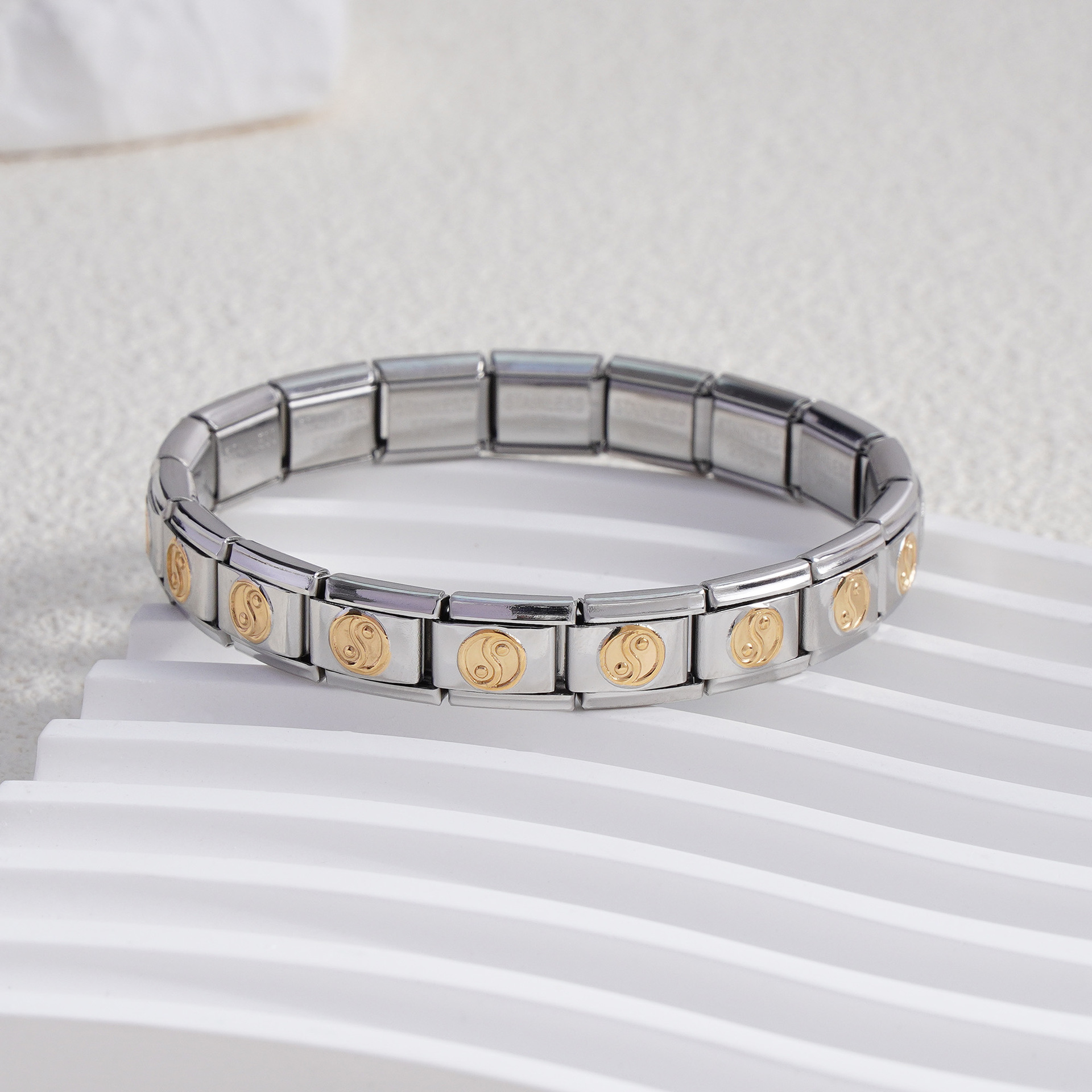 Tai Chi watch strap (gold center) BD-83