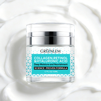 Crème hydratante pour le visage Greenlem au collagène, au rétinol et à l'acide hyaluronique, crème anti-âge avec de la niacinamide et des peptides pour la réduction des rides