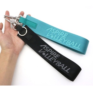 Xoay Bạc Carabiner Cao Cấp Biểu Tượng Tùy Chỉnh Dệt Thêu Ngắn Keychain Jacquard Dây Buộc - Product Image 1