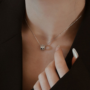 Großhandel Wasserdichte 18K Vergoldete Zirkon-Anhänger Edelstahl-Halskette <span class=keywords><strong>Ring</strong></span> Edle Modeschmuck Komfortabler Sitz für Mädchen und Frauen - Product Image 6