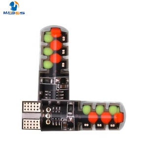 <span class=keywords><strong>RGB</strong></span> LED T10 CANBUS xe đèn pha Bóng đèn <span class=keywords><strong>12V</strong></span> tự động đèn đọc sách Silicone điều khiển từ xa nhấp nháy đèn Flash Spotlight giải phóng mặt bằng ánh sáng mới - Product Image 2