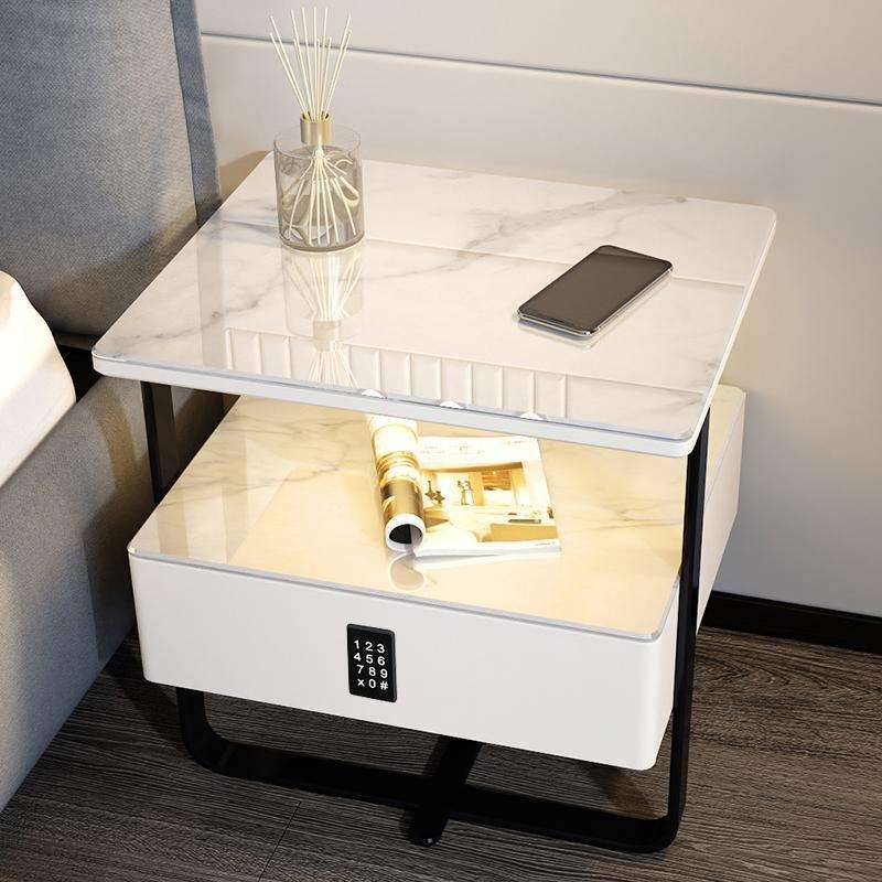 Plaque de roche double blanche-verrouillage par mot de passe