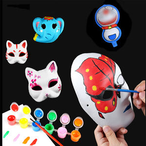 Máscara <span class=keywords><strong>de</strong></span> gato DIY pintable Cosplay horror prop accesorios máscara <span class=keywords><strong>de</strong></span> papel máscara <span class=keywords><strong>de</strong></span> fiesta <span class=keywords><strong>de</strong></span> gato cara mascarada disfraz mascaras <span class=keywords><strong>de</strong></span> Halloween - Product Image 1