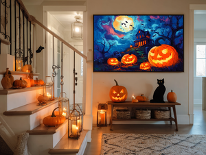 Bán buôn Halloween tường nghệ thuật trang trí bức tranh bí ngô ma tường sơn phòng khách phòng ăn thanh hiên nhà tiền sảnh cửa hàng - Product Image 4