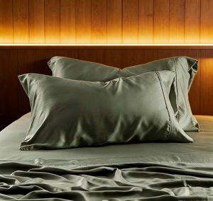 Ventes directes usine : Parure de draps plats 100 % Lyocell Eucalyptus, hypoallergénique, pour l'été, draps rafraîchissants - Product Image 2