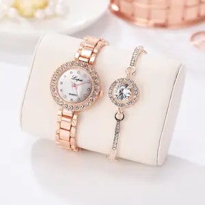 Lvpai Thương Hiệu Vòng Đeo Tay Sang Trọng Đồng Hồ Set Cho Phụ Nữ Thời Trang Hình Học Bangle Thạch Anh Đồng Hồ Nữ Đồng Hồ Cổ Tay Watch Phụ Nữ