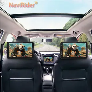 Car Headrest Monitor Tablet Screens Wireless CarPlay Android Auto Rear Seat Video TV Player FM Bluetooth HD Touch