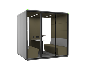 Cabine de bureau insonorisée pour 4 personnes, mobile, avec système d'éclairage intégré - Product Image 3