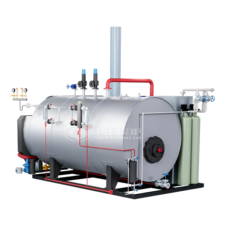 Customized professional Horizontal 1T 2T skid mounted gas oil fired steam boiler