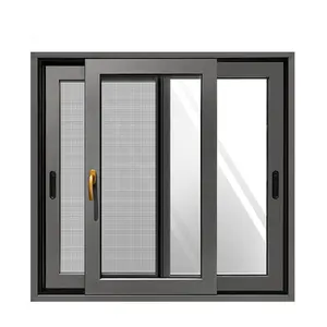 Китайский производитель, алюминиевые раздвижные окна и двери из закаленного стекла с двойной глазурью, алюминиевые окна для жилых помещений