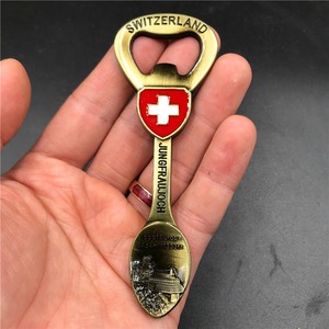 Hoa Kỳ Đức Thụy Sĩ Thụy Sĩ Pháp ba chiều quốc gia kỷ niệm tủ lạnh nam châm nhãn dán kim loại thủ công - Product Image 5