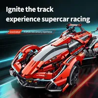 Guly 10659 2026 MOC1:8 Coche Deportivo Rojo de Colección, Coche de Velocidad V12GT, Kit de Modelo de Superdeportivo, Ladrillos de Construcción, Regalo de Escritorio, Sets de Bloques de Construcción