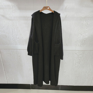 <span class=keywords><strong>Cardigan</strong></span> <span class=keywords><strong>di</strong></span> fascia alta in maglia lunga con cappuccio in <span class=keywords><strong>cotone</strong></span> 100% per le donne autunno inverno cappotto Casual morbido maglione capispalla - Product Image 6