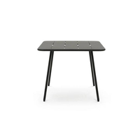 AJUNION Mobilier d'extérieur 4 places en métal et acier Ensemble de jardin Table carrée Ensemble de salle à manger et de patio