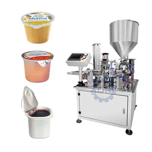 Automatische Cup Sealer Machine Saus Cup Filler Sealer Yoghurt Plastic Cup Sealer Machine