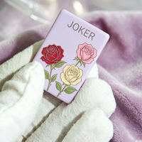 Table de Mahjong Américain de Luxe Personnalisée en Acrylique à Couche Unique, Tuiles Rose Poudré, Cadeau pour Douche Nuptiale et Faveurs de Mariage