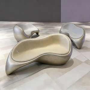 Banco de Asientos para Exteriores, Material GRP, Silla Larga Moderna de FRP para Jardín, Parque, Plaza, Muebles Comerciales - Product Image 1