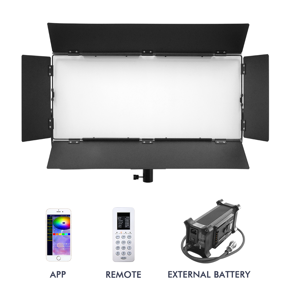 High brightness 300w led studio lights photography RGB 9990k wireless dmx control thin panel lamp DC 56V stage flashing light