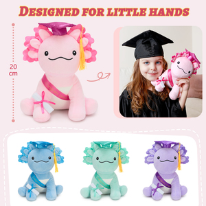 Juego de 4 Peluches de Axolote Salamandra <span class=keywords><strong>para</strong></span> Graduación, Lindos y Suaves, Regalo de Graduación <span class=keywords><strong>para</strong></span> Estudiantes, Decoración <span class=keywords><strong>para</strong></span> Fiestas - Product Image 4