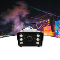 Machine à fumée professionnelle MINGLANG Mini avec lumières LED multicolores, télécommande électrique, 500W, double tension, garantie 1 an, portée 3-5m