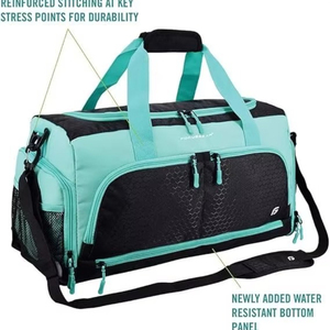 Free sample Duffle Bag with <b>Shoes</b> Compartment and Adjustable Strap Foldable Travel Duffel Bags <b>for</b> Men <b>Women</b> - Product Image 2