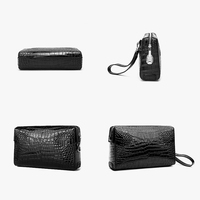 Pochette en cuir pour homme, sac à main en cuir tendance, pochette décontractée grande capacité, pochette d'affaires pour homme