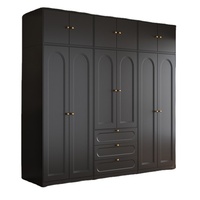Armoire de chambre à coucher de haute qualité, armoire écologique, design d'armoire, armoire économique, luxe léger, armoire de rangement, armoire noire