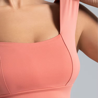 Soutien-gorge de sport élégant à dos large avec bretelles larges, respirant, à maintien élevé, anti-choc et anti-affaissement pour la course, le fitness et le yoga