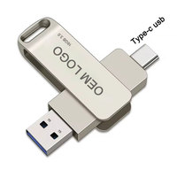 Disques de haute qualité Mémoire Flash Usb Memories Stick Pen Drive Pendrive 2 en 1 Swivel Usb 3.0 2.0 Otg Type C Metal Usb Flash Drive