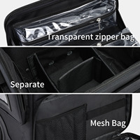Grande Trousse de Maquillage Écologique à Roulettes, Sac de Coiffure, Porte-Brosses, Valise de Salon pour Barbiers et Voyage
