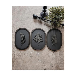 Décoration murale botanique moderne, feuilles de fougère découpées au laser, décor en bois 3D minimaliste pour salon - Product Image 1