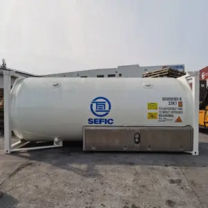 Factory Price ASME 20ft T75 Cryogenic Liquid Gas Oxgen Nitrogen Helium Storage ISO Tank Container