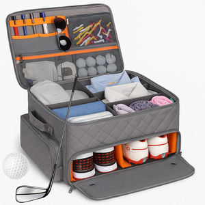 Organisateur <span class=keywords><strong>de</strong></span> coffre <span class=keywords><strong>de</strong></span> golf personnalisé stockage <span class=keywords><strong>de</strong></span> casier <span class=keywords><strong>de</strong></span> balles <span class=keywords><strong>de</strong></span> golf <span class=keywords><strong>de</strong></span> voiture étanche avec compartiment ventilé séparé pour 2 paires <span class=keywords><strong>de</strong></span> chaussures - Product Image 1
