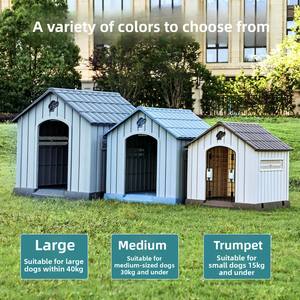 <span class=keywords><strong>Casa</strong></span> para Perros de Plástico para Exteriores, Impermeable, con Puerta, para Perros Pequeños, Medianos y Grandes, Resistente a la Intemperie, Refugio para Cachorros - Product Image 3