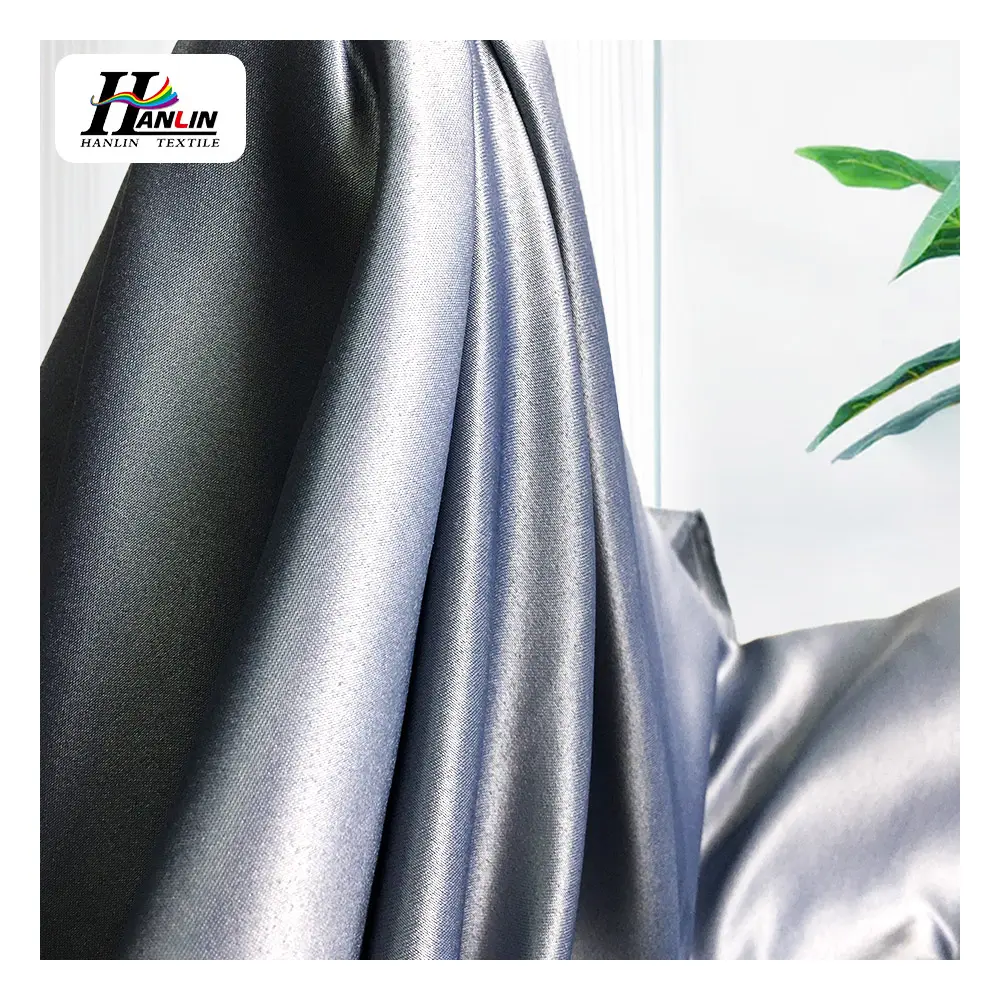 New Arrivals 100% Polyester Stretch Pajama Soft Satin Fabric Textile 100% Polyester For Dress