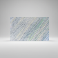 Grande dalle de marbre bleu cristal moderne avec texture blanche, polie, imperméable, pour usage intérieur, salles de bain