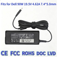 Adaptateur secteur 65W 19.5V 3.34A 7.4*5.0mm compatible avec les ordinateurs portables Dell Latitude E5540 E7470 Inspiron 15-3511 5518 Latitude 3400