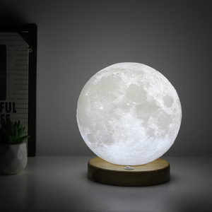 Nouvelle Arrivée Lampe Lunaire Rotative Impression <span class=keywords><strong>3D</strong></span> Lampe Lunaire avec Base en Bois LED Lumière Intelligente Lampe de Table Créative pour la Décoration de la Maison - Product Image 5