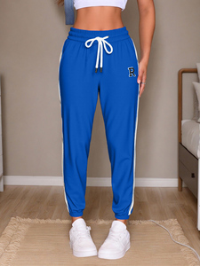 Pantaloni sportivi comodi Casual da donna con strisce laterali da jogging atletico per palestra o abbigliamento da ginnastica per uso domestico - Product Image 6