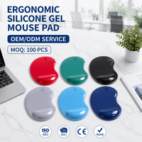 Tapis de souris ergonomique personnalisé en gel avec repose-poignet, confortable, en silicone, pour le gaming et le bureau, vente en gros