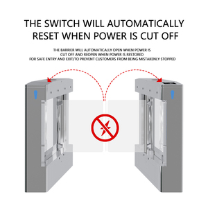 Đầy đủ tự động kiểm soát truy cập điện tử Swing rào cản turnstile tốc độ cổng với hệ thống an ninh mặt nhận dạng vân tay - Product Image 4