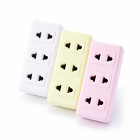 Multiprise électrique 3 prises pour l'Asie du Sud-Est, emballage individuel, multicolore, durable