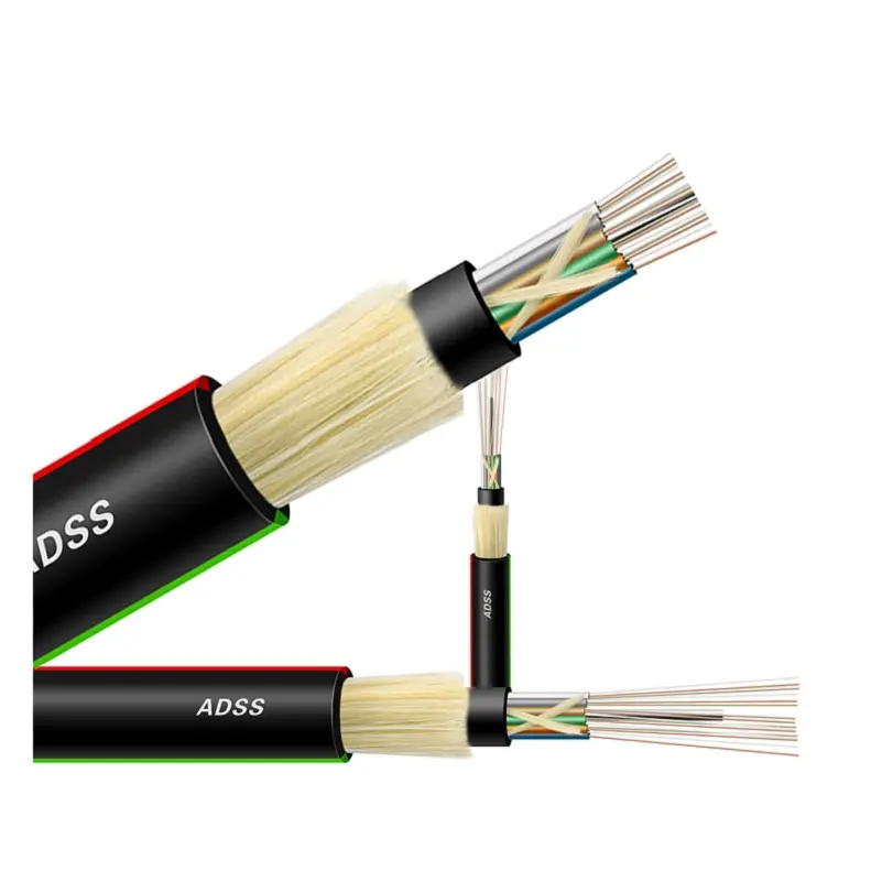 6 12 24 48 96 144 Core Loose Tube Outdoor Fibra Adss Fiber Optical cable, Optic Fiber Cable Adss